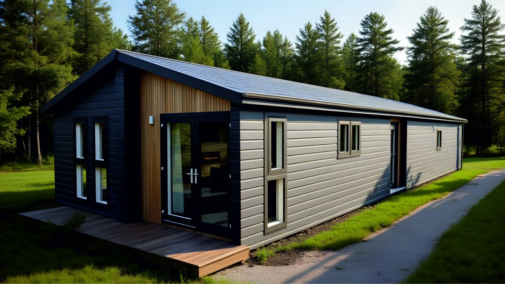 UK Leisure Pods twin lodges — official product image